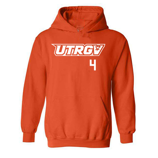 UTRGV - NCAA Baseball : Ian Velasquez - Orange Hooded Sweatshirt-0