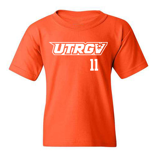UTRGV - NCAA Baseball : Armani Raygoza - Orange Youth T-Shirt-0