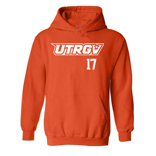 UTRGV - NCAA Baseball : Steven Oliva - Orange Hooded Sweatshirt-0