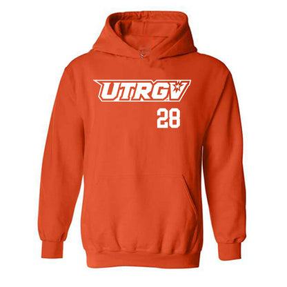 UTRGV - NCAA Baseball : Mason Engel - Orange Hooded Sweatshirt-0