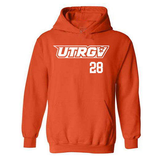 UTRGV - NCAA Baseball : Mason Engel - Orange Hooded Sweatshirt-0