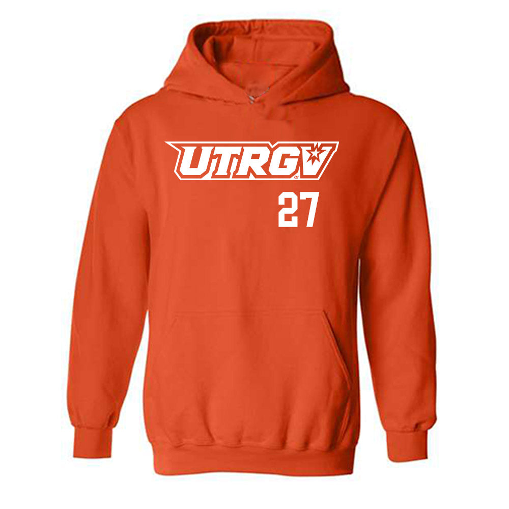 UTRGV - NCAA Baseball : Anthony Garcia - Orange Hooded Sweatshirt-0