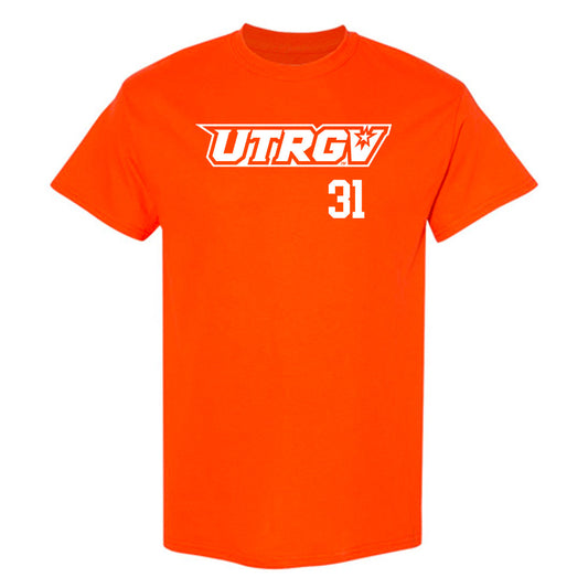 UTRGV - NCAA Baseball : Carlos Vallejo - Orange T-Shirt-0