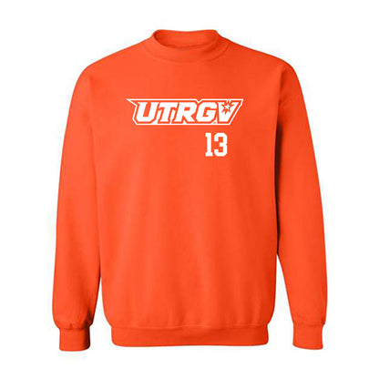 UTRGV - NCAA Baseball : Nick Nolan - Orange Crewneck Sweatshirt-0