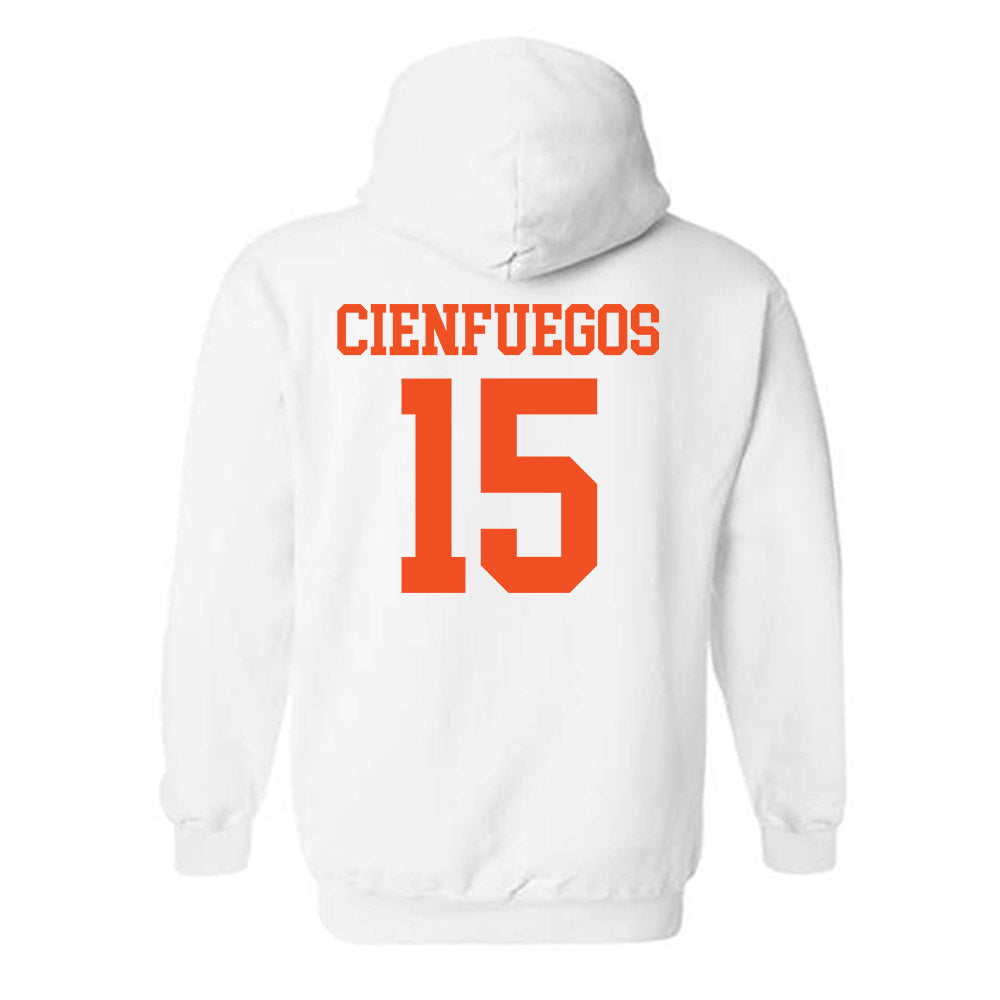 UTRGV - NCAA Baseball : Kike Cienfuegos - White Hooded Sweatshirt-1