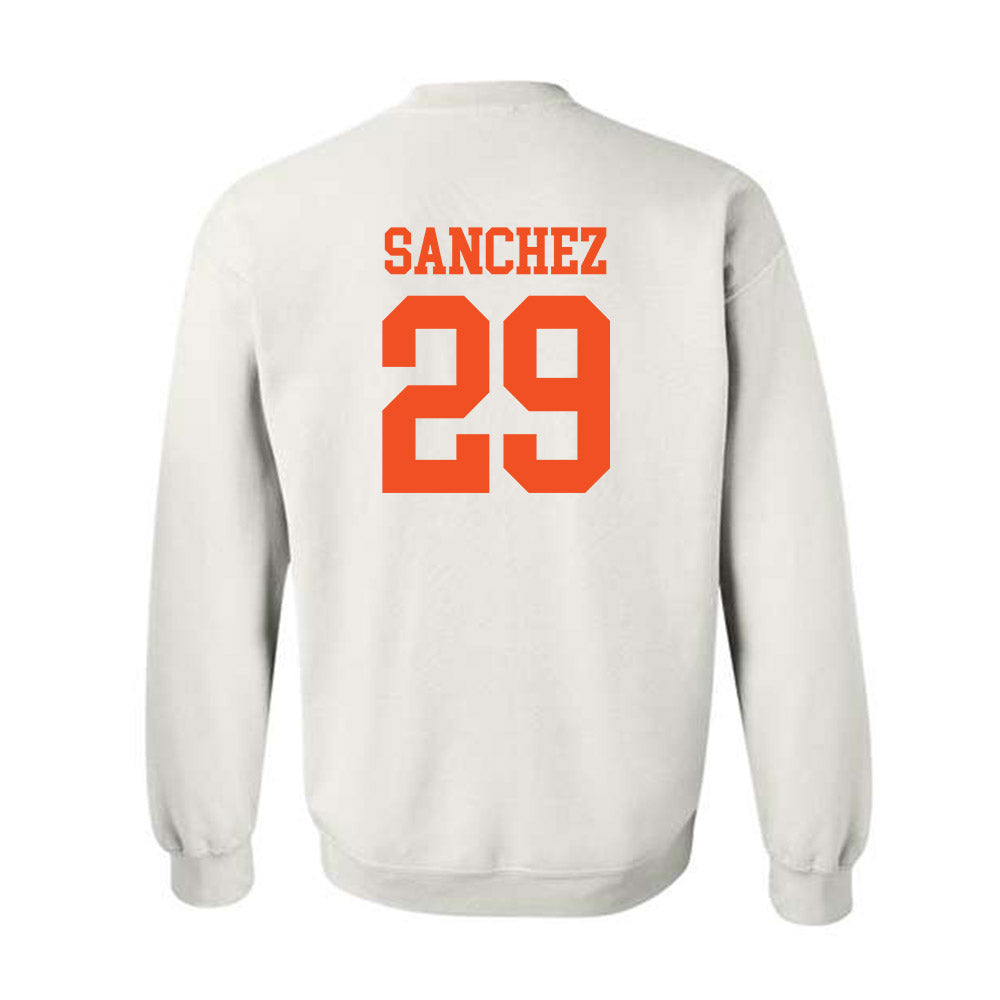 UTRGV - NCAA Baseball : Aaron Sanchez - White Crewneck Sweatshirt-1