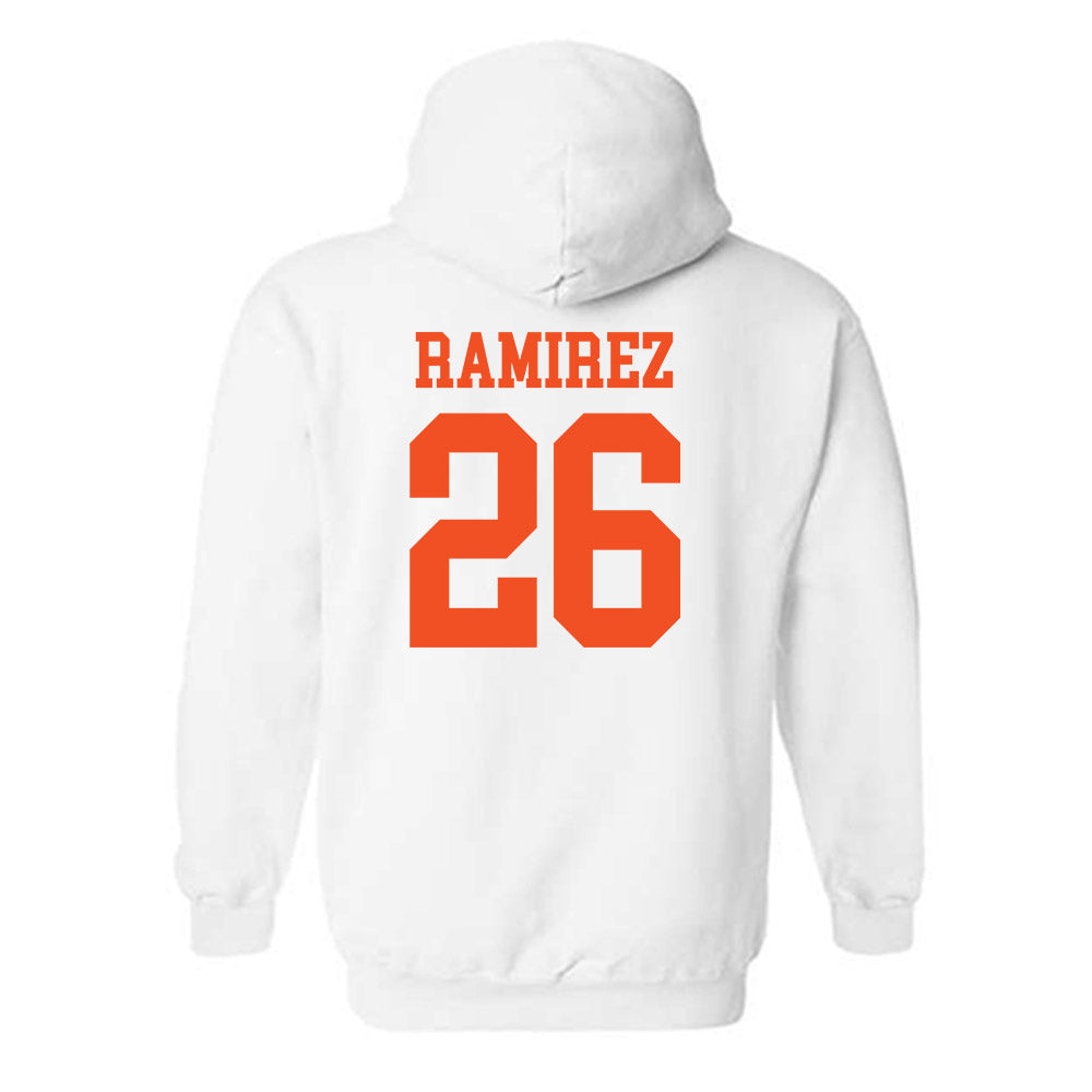 UTRGV - NCAA Baseball : Julius Ramirez - White Hooded Sweatshirt-1