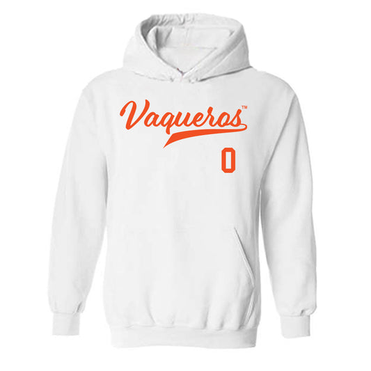 UTRGV - NCAA Baseball : Rudy Gonzalez - White Hooded Sweatshirt-0