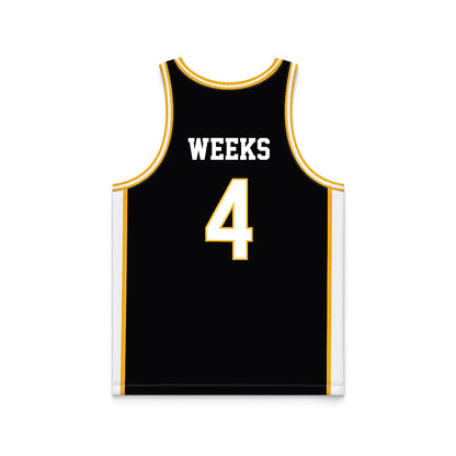 Southern Miss - NCAA Men's Basketball : Tylik Weeks - Black Basketball Jersey-1
