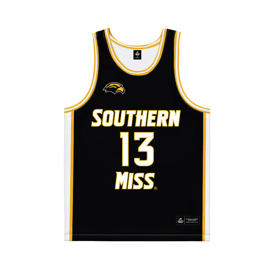 Southern Miss - NCAA Men's Basketball : Dylan Brumfield - Black Basketball Jersey-0