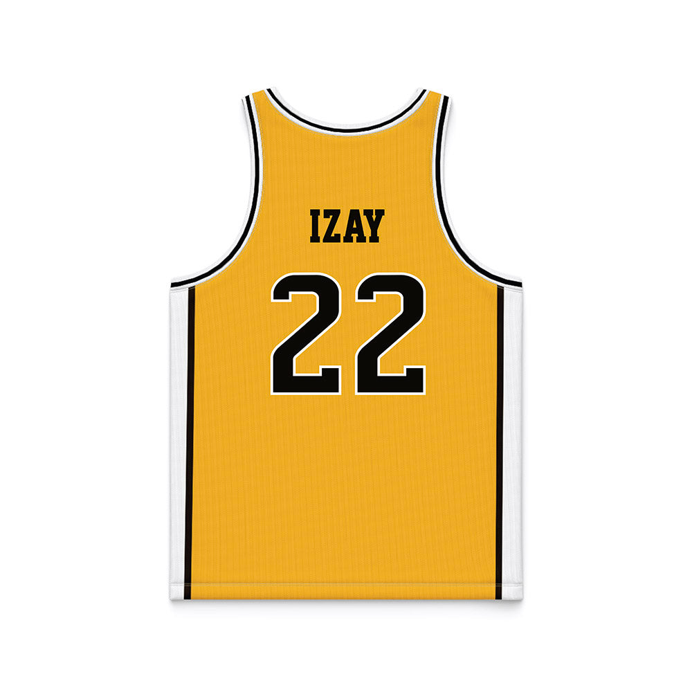 Southern Miss - NCAA Men's Basketball : Tegra Izay - Gold Basketball Jersey-1