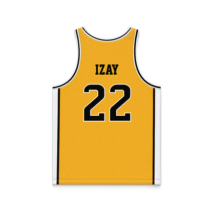 Southern Miss - NCAA Men's Basketball : Tegra Izay - Gold Basketball Jersey-1