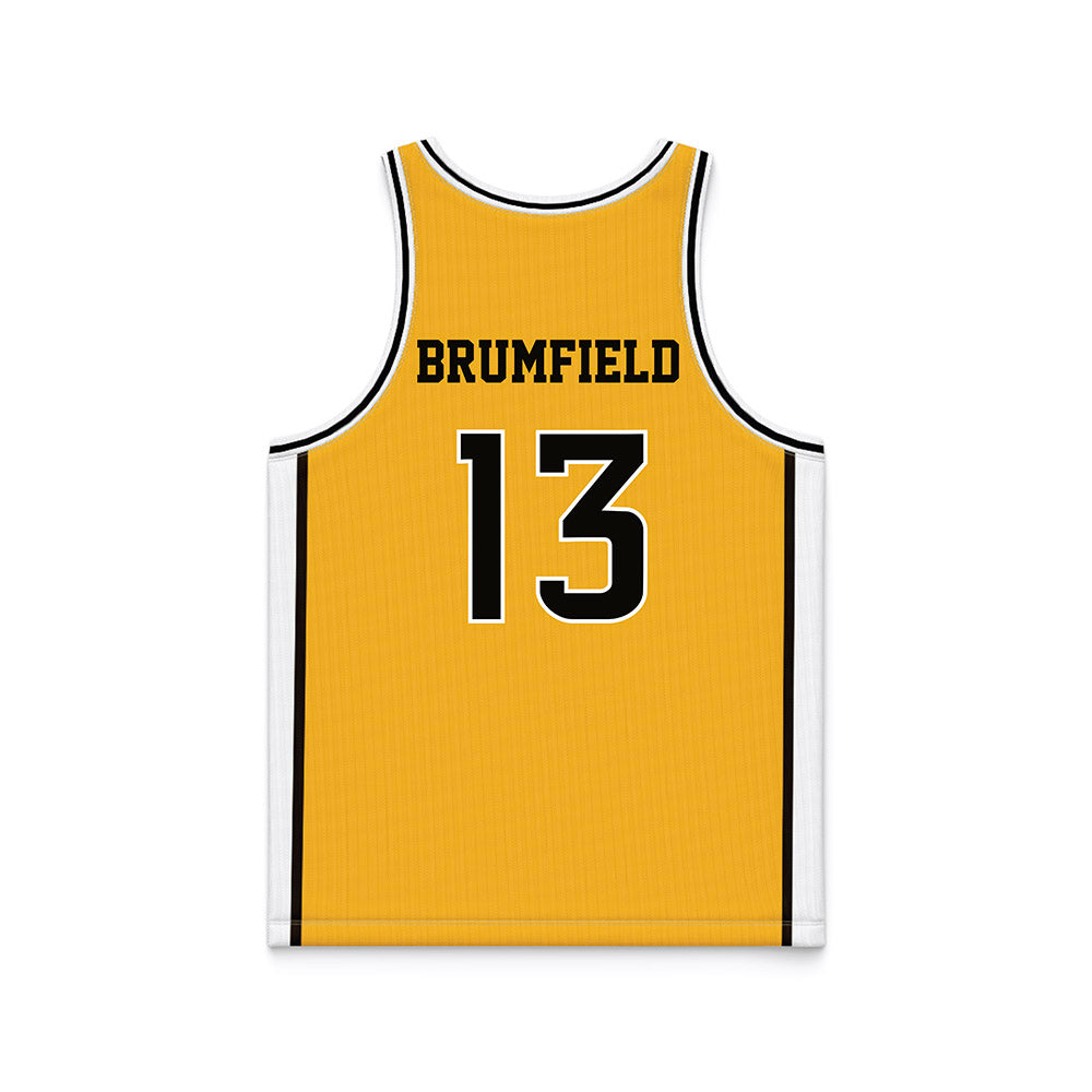 Southern Miss - NCAA Men's Basketball : Dylan Brumfield - Gold Basketball Jersey-1