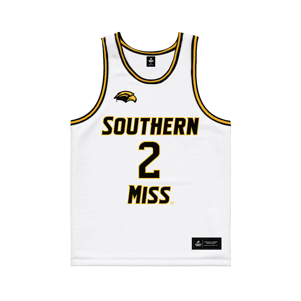Southern Miss - NCAA Men's Basketball : Brewer Carruth - White Basketball Jersey