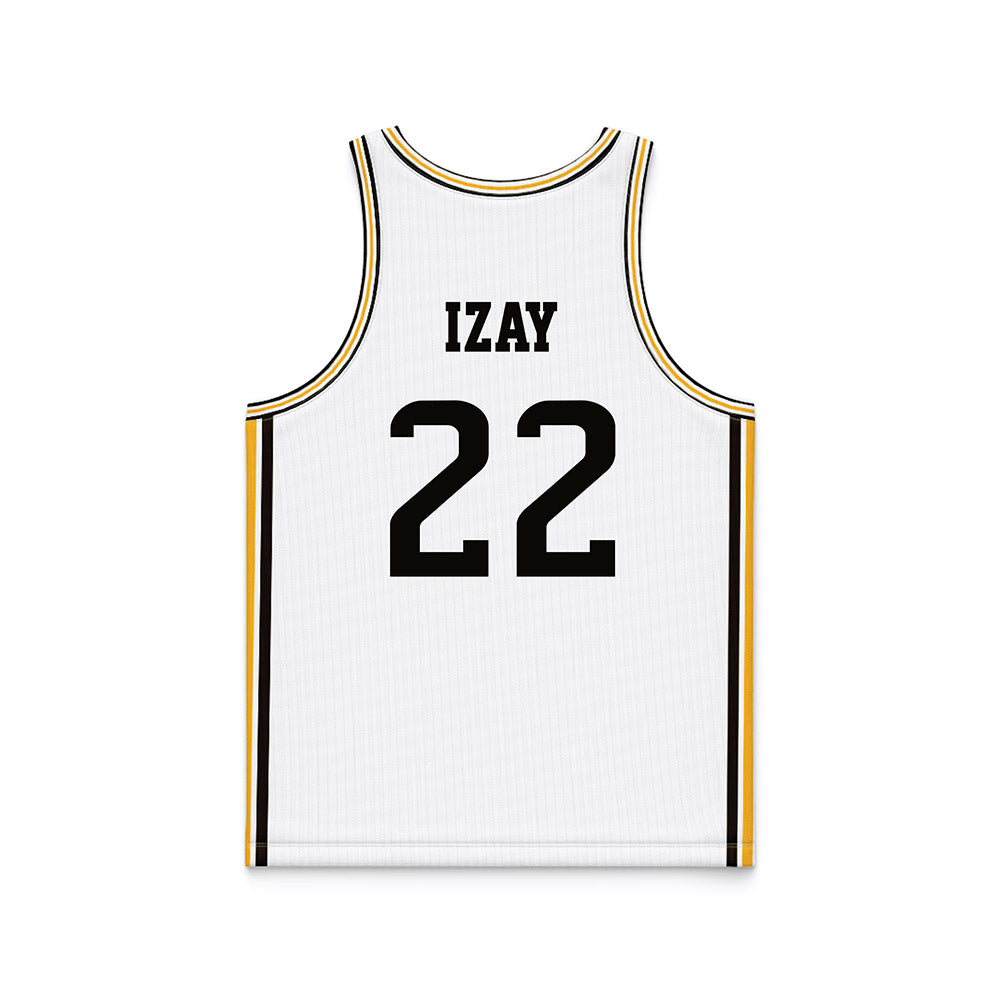 Southern Miss - NCAA Men's Basketball : Tegra Izay - White Basketball Jersey-1