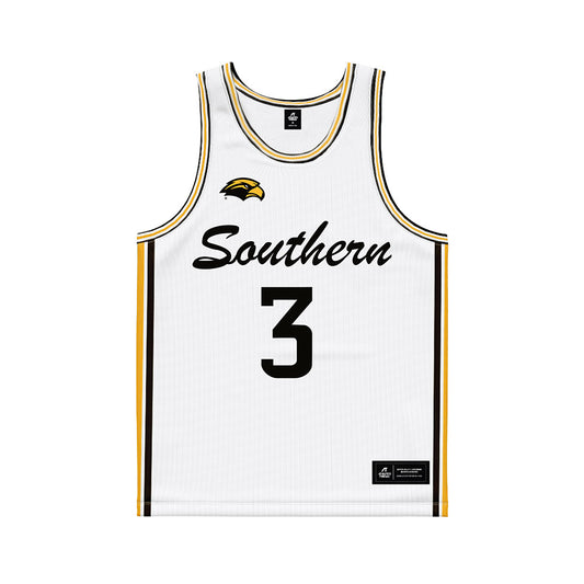 Southern Miss - NCAA Men's Basketball : Chiante Tramble - White Basketball Jersey-0