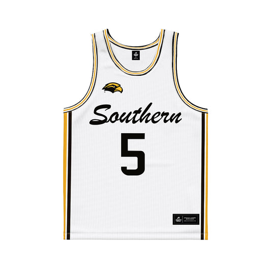Southern Miss - NCAA Men's Basketball : Jett Montgomery - White Basketball Jersey-0