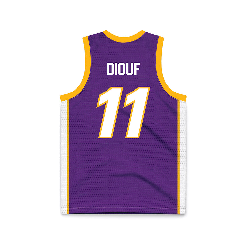 Northern Iowa - NCAA Men's Basketball : Ismael Diouf - Purple Basketball Jersey-1