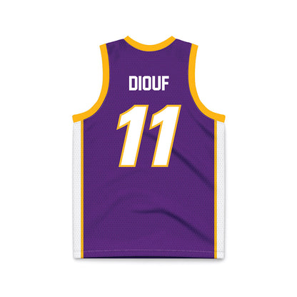 Northern Iowa - NCAA Men's Basketball : Ismael Diouf - Purple Basketball Jersey-1