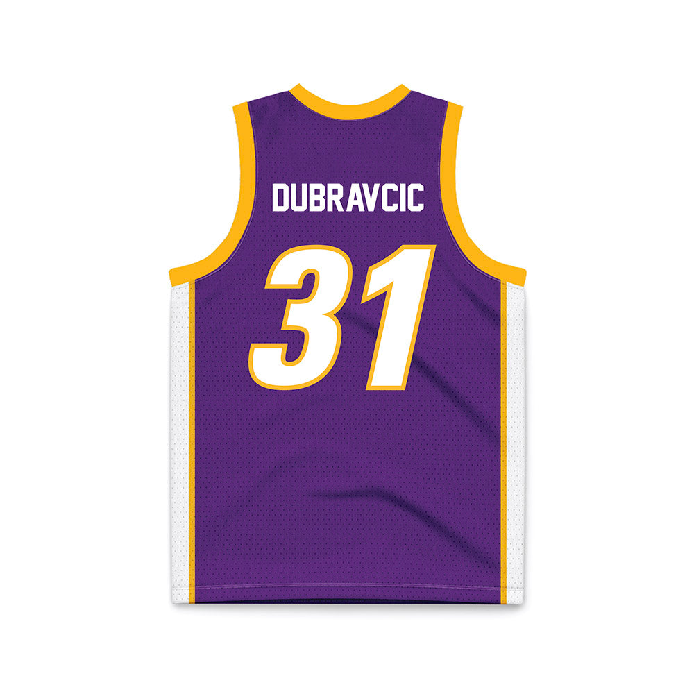 Northern Iowa - NCAA Men's Basketball : Marino Dubravcic - Purple Basketball Jersey-1