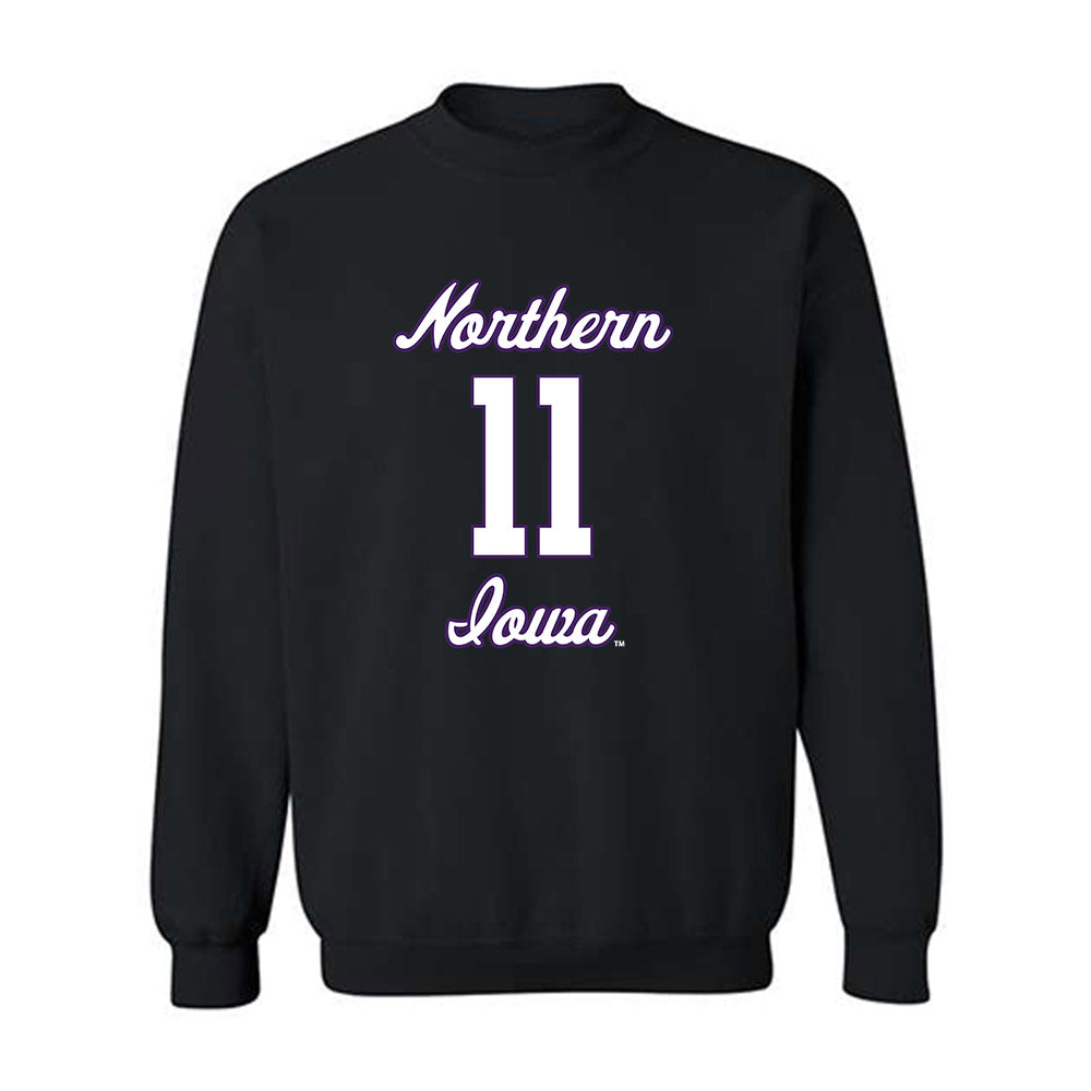 Northern Iowa - NCAA Men's Basketball : Ismael Diouf - Replica Shersey Crewneck Sweatshirt-0