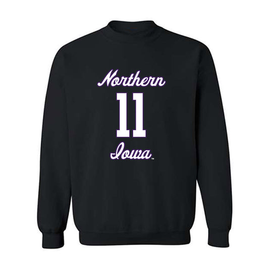 Northern Iowa - NCAA Men's Basketball : Ismael Diouf - Replica Shersey Crewneck Sweatshirt-0
