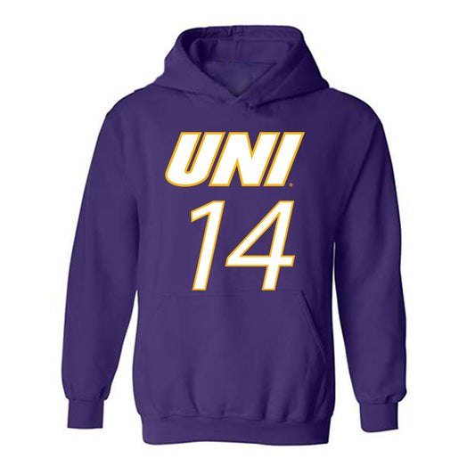 Northern Iowa - NCAA Men's Basketball : Tristan Smith - Replica Shersey Hooded Sweatshirt-0