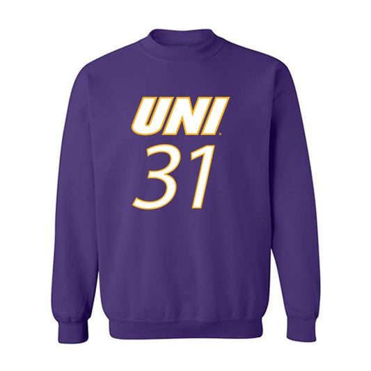 Northern Iowa - NCAA Men's Basketball : Marino Dubravcic - Replica Shersey Crewneck Sweatshirt-0