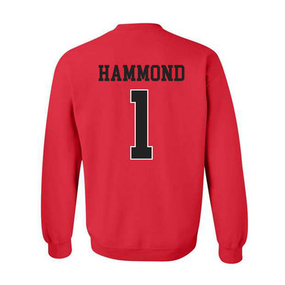 NC State - NCAA Men's Basketball : Christian Hammond - Sports Shersey Crewneck Sweatshirt-1