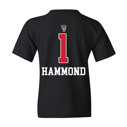 NC State - NCAA Men's Basketball : Christian Hammond - Sports Shersey Youth T-Shirt-1