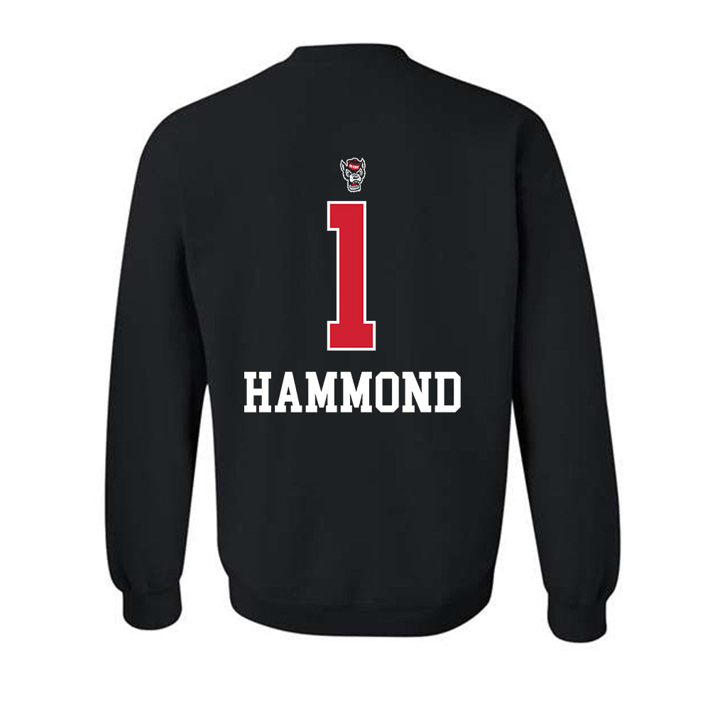 NC State - NCAA Men's Basketball : Christian Hammond - Sports Shersey Crewneck Sweatshirt-1