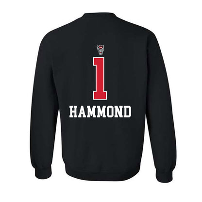 NC State - NCAA Men's Basketball : Christian Hammond - Sports Shersey Crewneck Sweatshirt-1