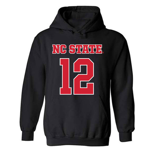 NC State - NCAA Men's Basketball : Scottie Ebube - Sports Shersey Hooded Sweatshirt-0