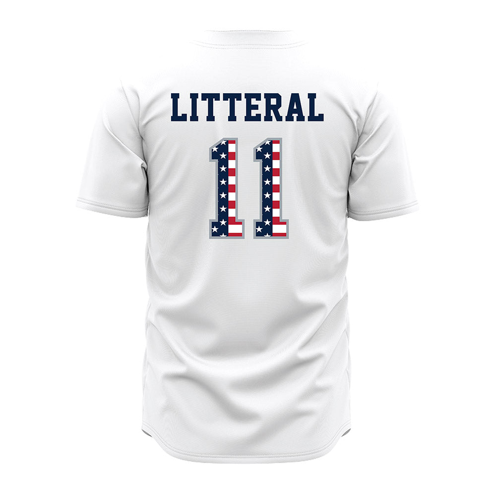Troy - NCAA Baseball : Lucas Litteral - White Jersey-1