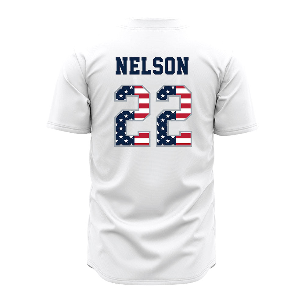 Troy - NCAA Baseball : Drew Nelson - White Jersey-1