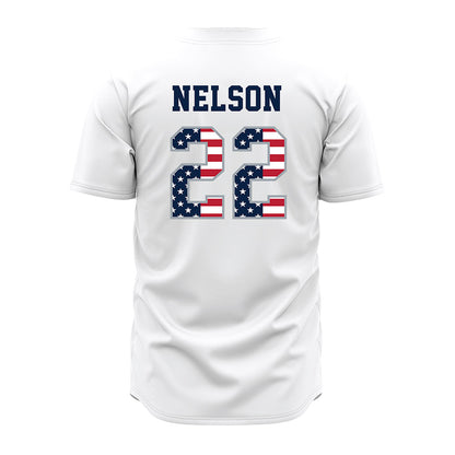 Troy - NCAA Baseball : Drew Nelson - White Jersey-1