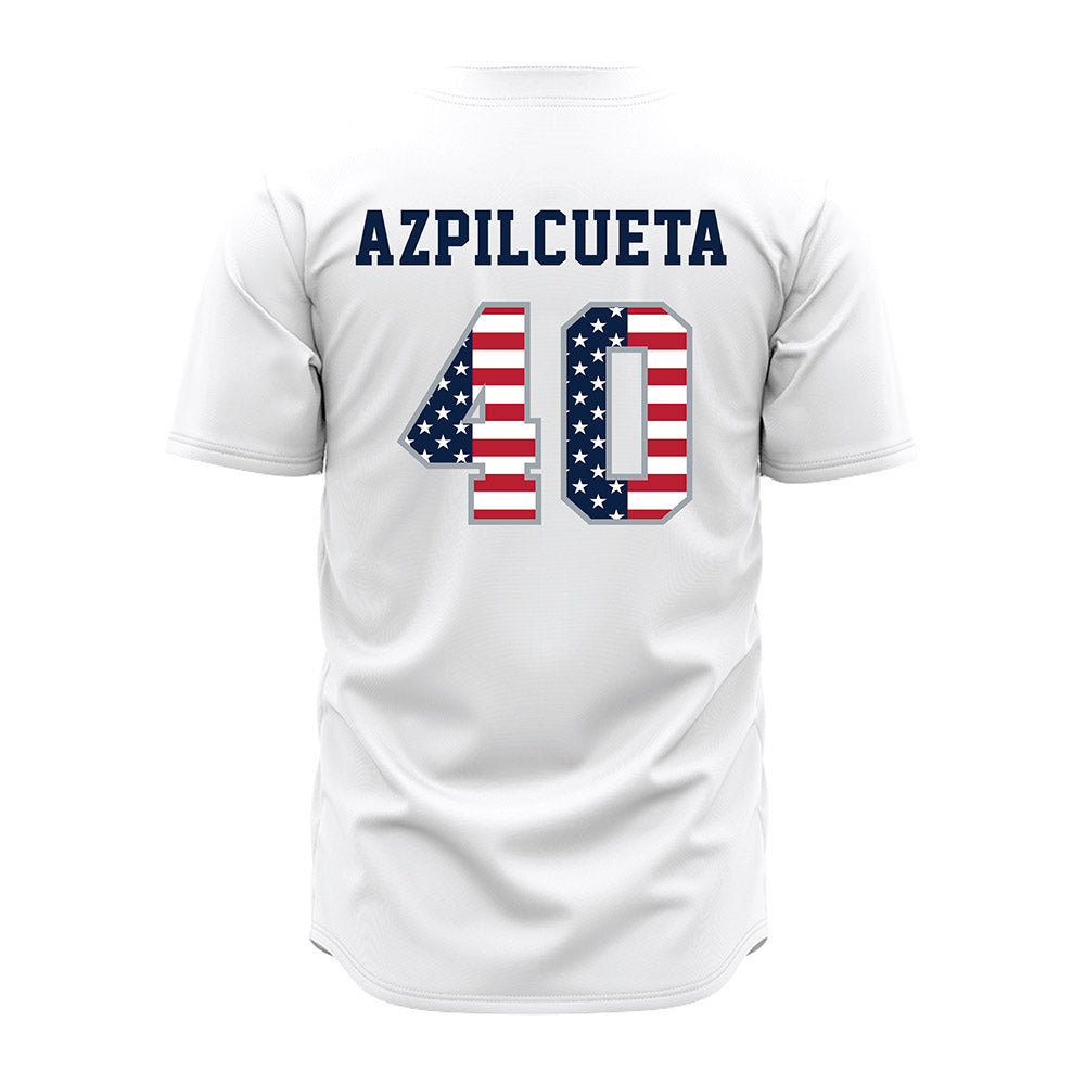 Troy - NCAA Baseball : Nico Azpilcueta - White Jersey-1