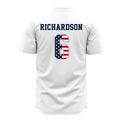 Troy - NCAA Baseball : Brady Richardson - White Jersey-1