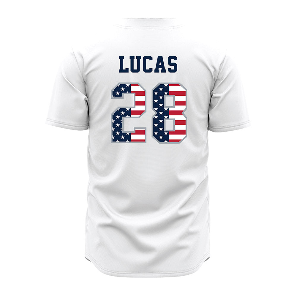 Troy - NCAA Baseball : Jackson Lucas - White Jersey-1