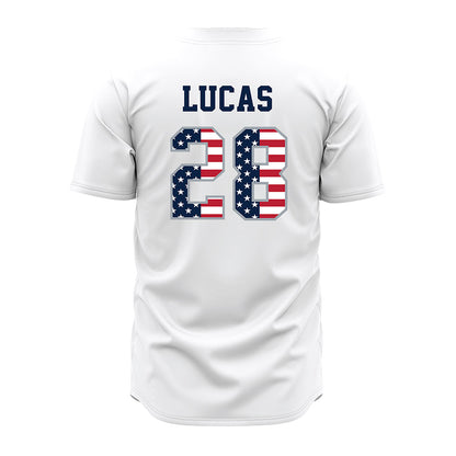 Troy - NCAA Baseball : Jackson Lucas - White Jersey-1