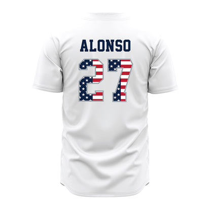 Troy - NCAA Baseball : Dylan Alonso - White Jersey-1