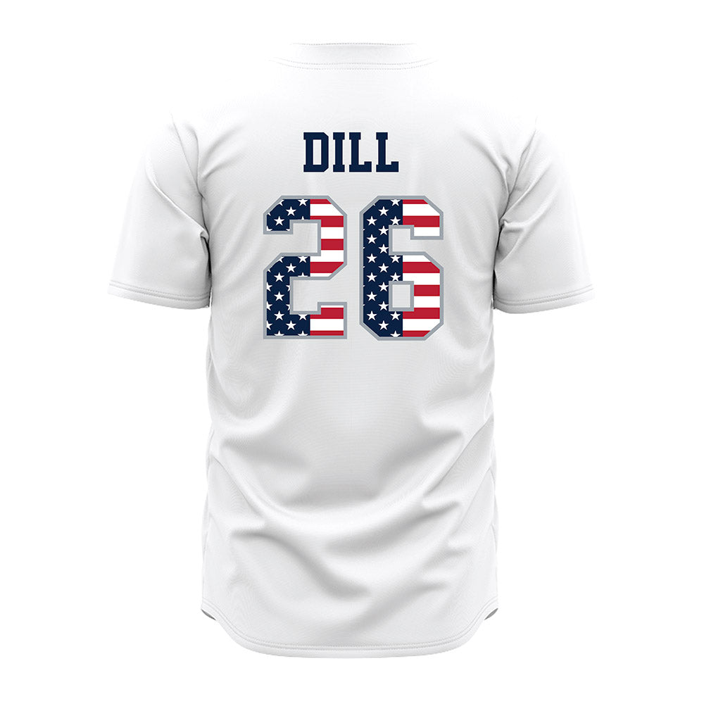 Troy - NCAA Baseball : Matthew Dill - White Jersey-1