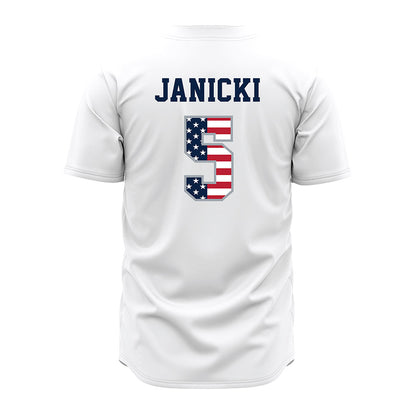 Troy - NCAA Baseball : James Janicki - White Jersey-1