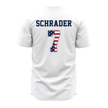 Troy - NCAA Baseball : Gavin Schrader - White Jersey-1