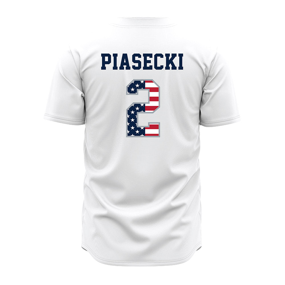 Troy - NCAA Baseball : Aaron Piasecki - White Jersey-1