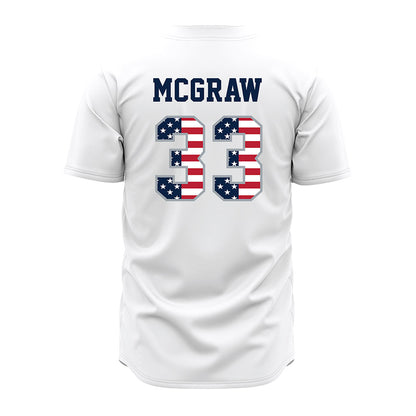 Troy - NCAA Baseball : Ty McGraw - White Jersey-1