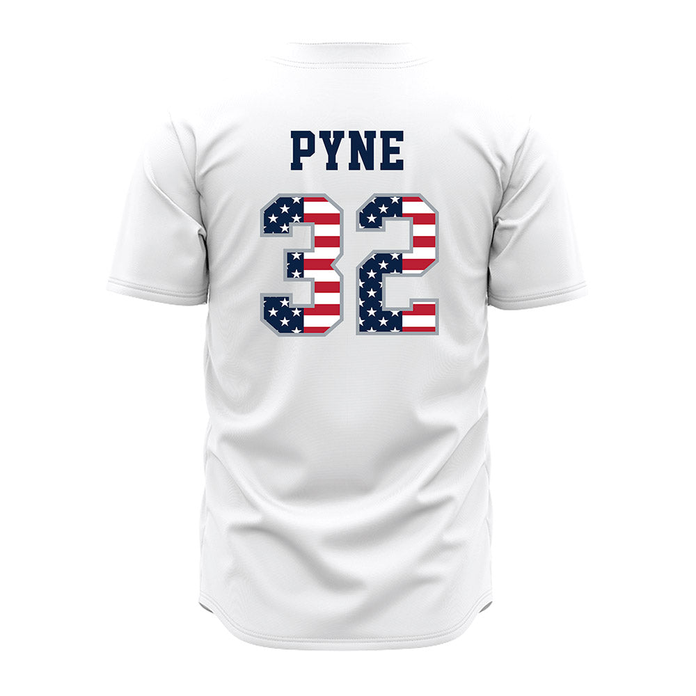 Troy - NCAA Baseball : Josh Pyne - White Jersey-1