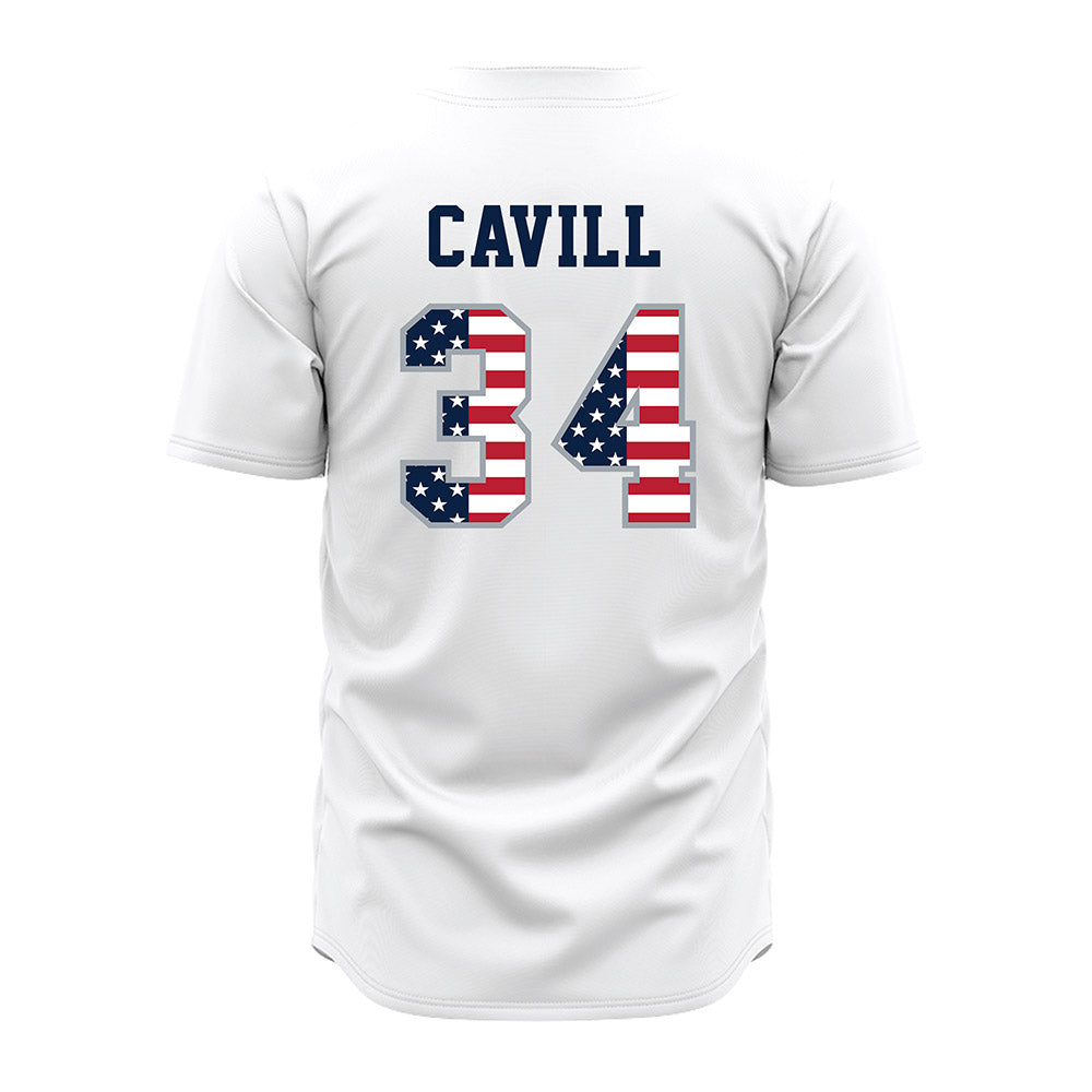Troy - NCAA Baseball : Blake Cavill - White Jersey-1