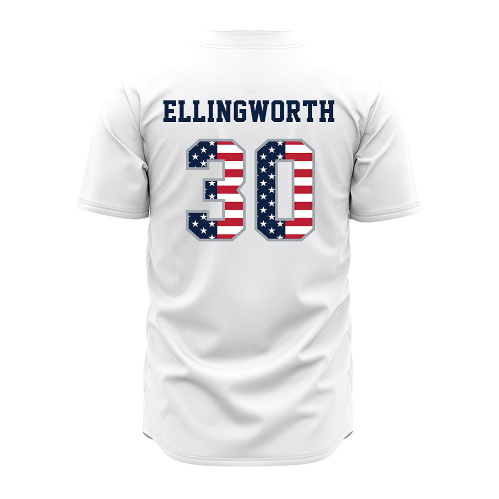 Troy - NCAA Baseball : Cooper Ellingworth - White Jersey-1