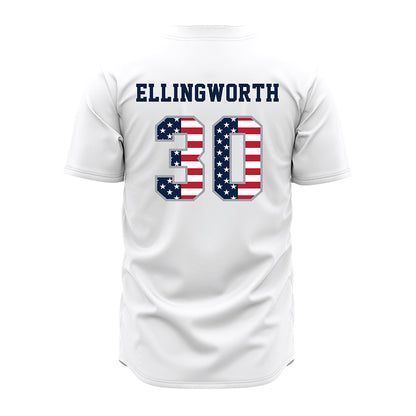 Troy - NCAA Baseball : Cooper Ellingworth - White Jersey-1